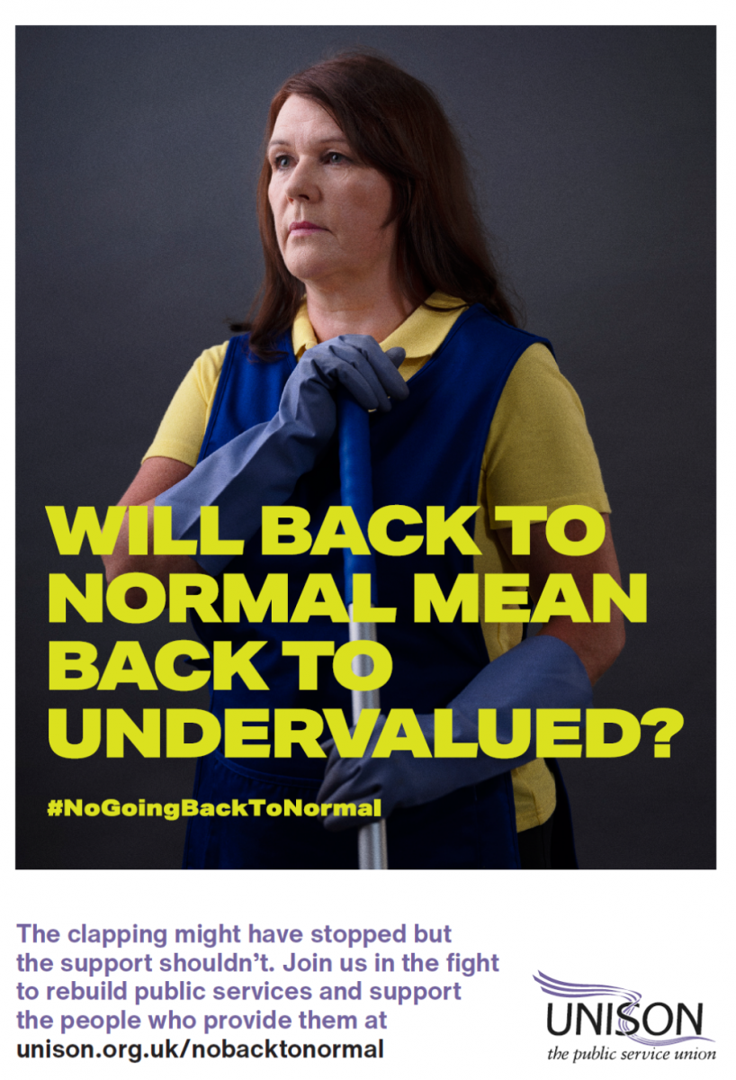 NO GOING BACK TO NORMAL UNISON NI
